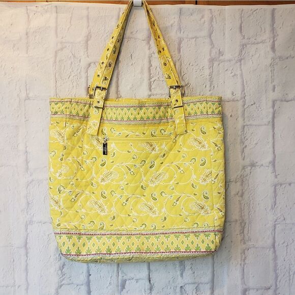 Sharif Handbags - AMERICANA BY SHARIF Quilted Paisley Large Tote Bag